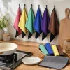 Paño de limpieza de microfibra de doble cara colorido paño de limpieza de cocina paño de limpieza de hogar multifuncional paño absorbente details Picture